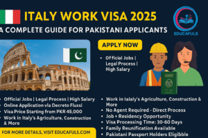 Italy Work Visa 2025: A Complete Guide for Pakistani Applicants Apply Now