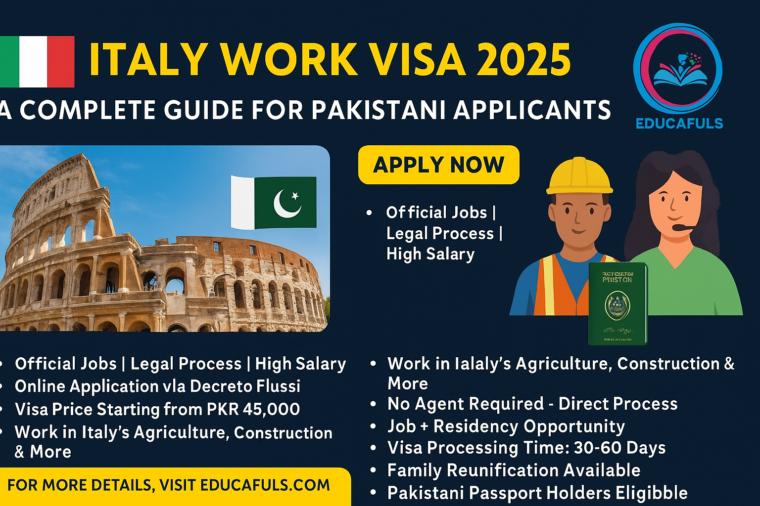 Getting a job in Europe is a dream for many, and the Italy Work Visa 2025 offers a promising path for Pakistanis aiming to live and work legally in Italy.