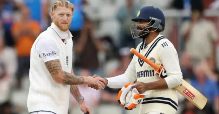 Ben Stokes and Indian batter shake hands after England's win in 4th Test 2025