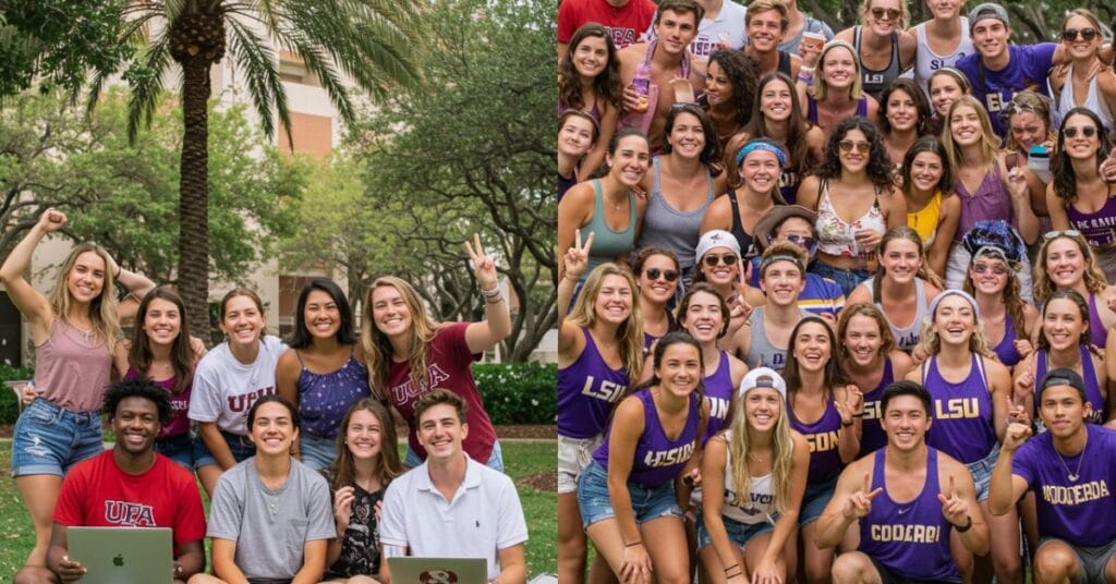 Student life at UofA and LSU