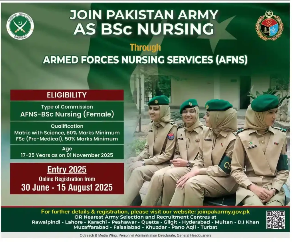 Female Pakistani student in white coat preparing to join AFNS 2025 in Pakistan Army after FSc Pre-Medical