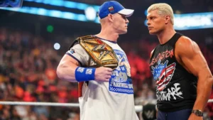 John Cena and Cody Rhodes face off in WWE ring ahead of SummerSlam 2025 title clash