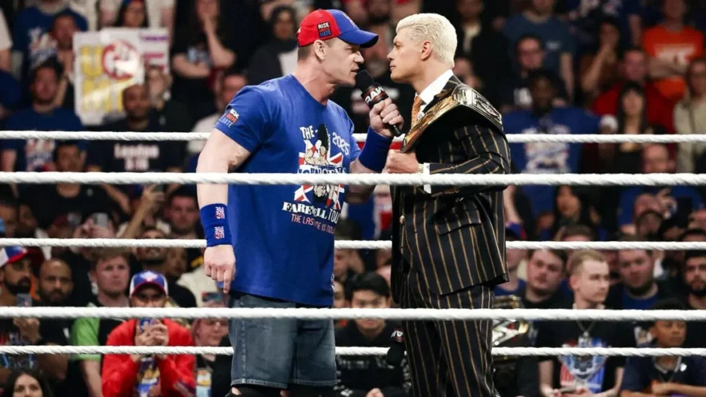 John Cena confronting Cody Rhodes on WWE RAW before SummerSlam 2025 title tease
