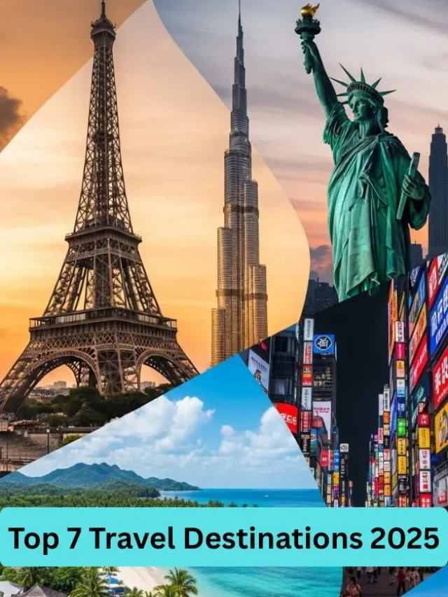 Collage of world-famous travel destinations.