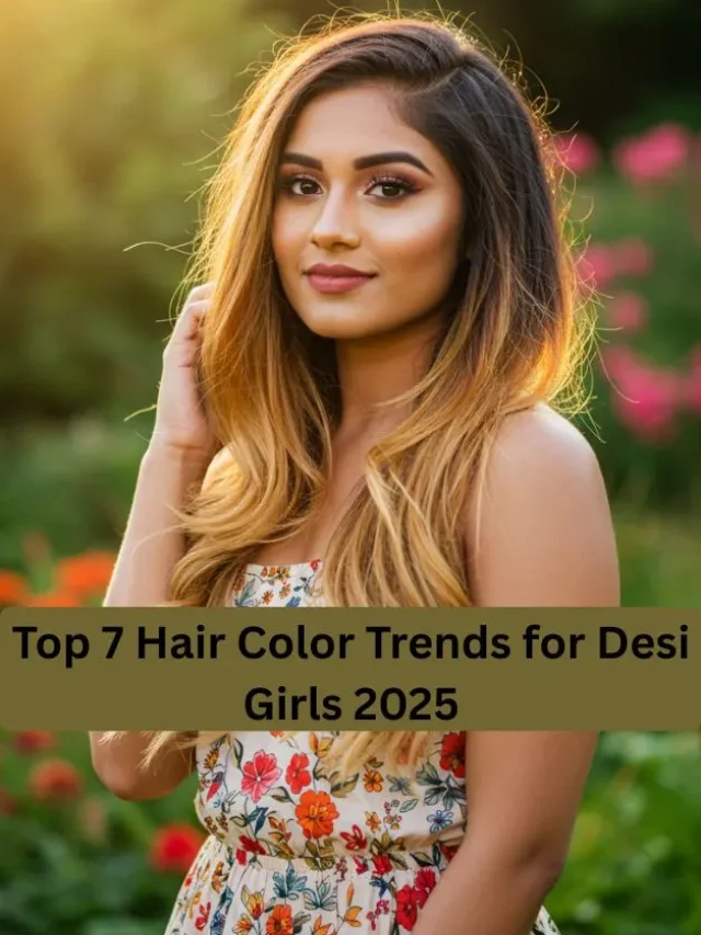South Asian girl flaunting trendy hair color under sunlight
